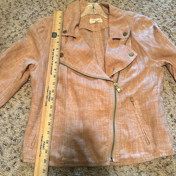 Lou & Grey 100% linen blush‎ moto jacket, small - Picture 8 of 8